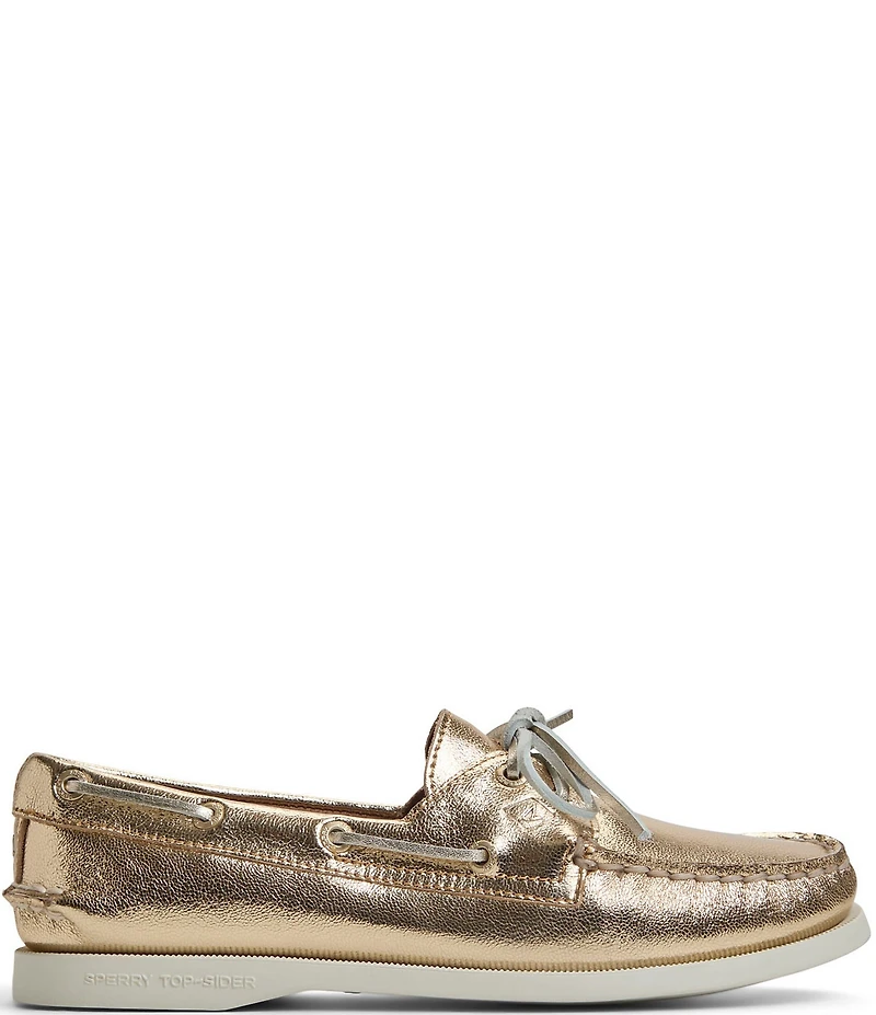 Sperry Women's Top-Sider Authentic Original 2-Eye Metallic Leather Boat Shoes