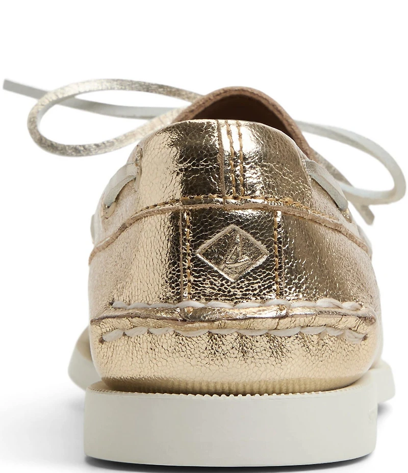 Sperry Women's Top-Sider Authentic Original 2-Eye Metallic Leather Boat Shoes