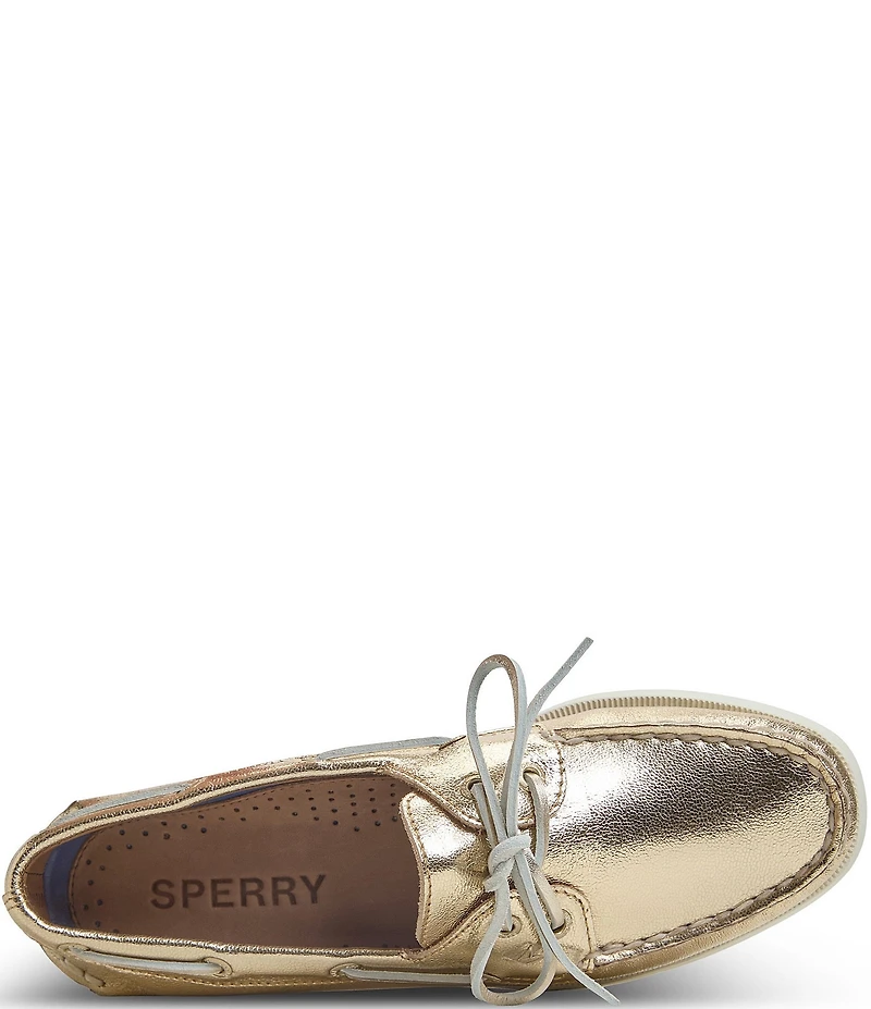 Sperry Women's Top-Sider Authentic Original 2-Eye Metallic Leather Boat Shoes