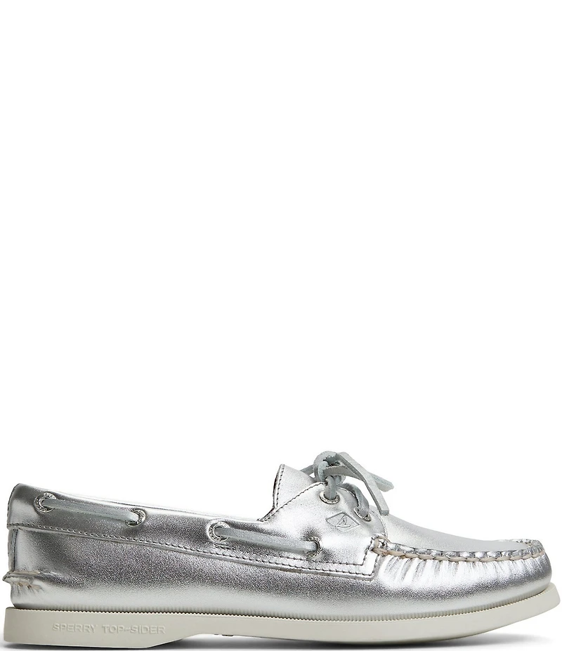 Sperry Women's Top-Sider Authentic Original 2-Eye Metallic Leather Boat Shoes