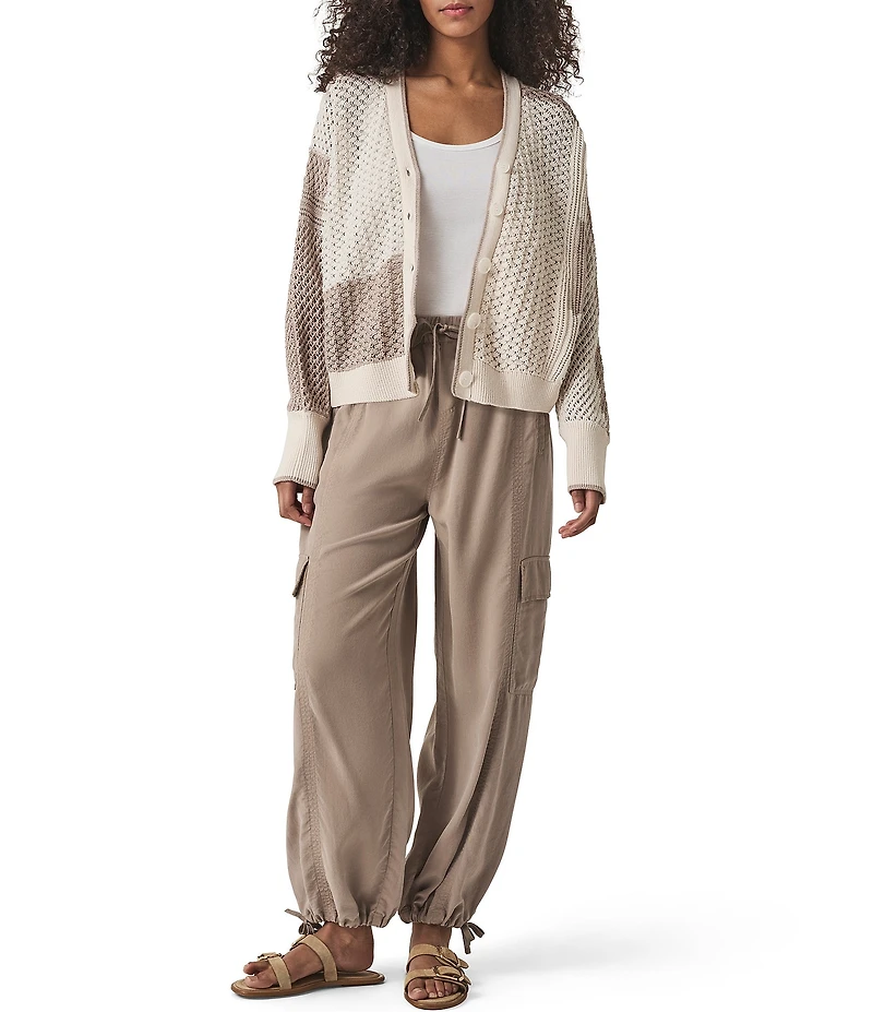 Splendid Addy Knit V-Neck Long Sleeve Button Front Cardigan