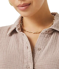 Splendid Adele Point Collar Long Sleeve Button Front Gauze Shirt