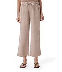 Splendid Adele Drawstring Gauze Cropped Relaxed Wide Leg Pants