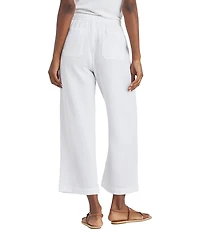 Splendid Adele Drawstring Gauze Cropped Relaxed Wide Leg Pants