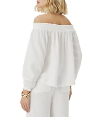 Splendid Adele Gauze Off-The-Shoulder Top