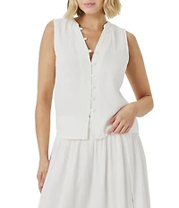 Splendid Adele Gauze V-Neck Sleeveless Top