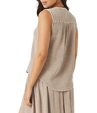 Splendid Adele Gauze V-Neck Sleeveless Top