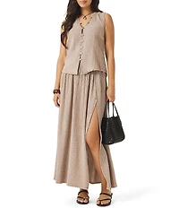 Splendid Adele Gauze V-Neck Sleeveless Top