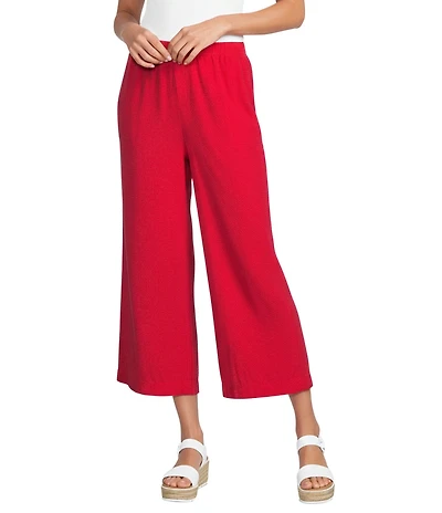 Splendid Adele Linen Blend Palazzo Wide Leg Cropped Pants