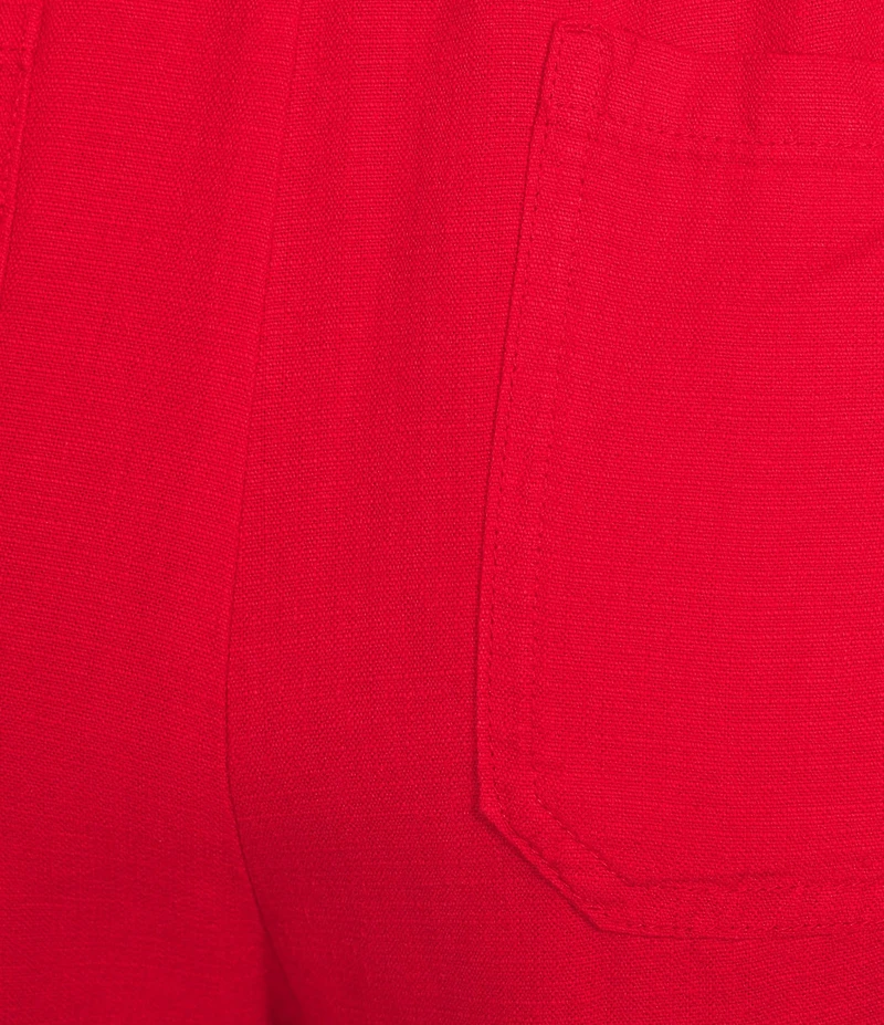 Splendid Adele Linen Blend Palazzo Wide Leg Cropped Pants