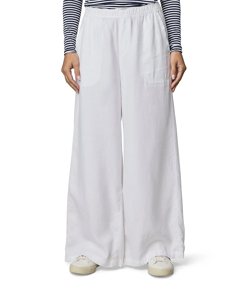 Splendid Adele Linen Blend Palazzo Wide Leg Cropped Pants