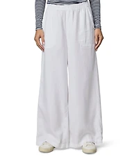 Splendid Adele Linen Blend Palazzo Wide Leg Cropped Pants