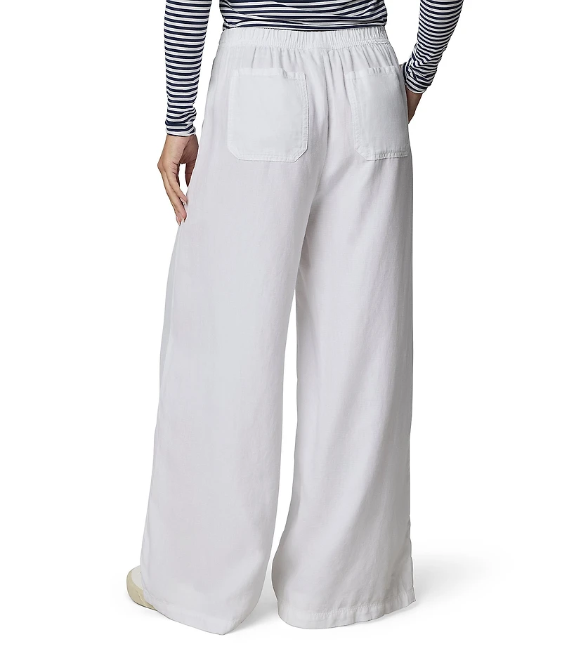 Splendid Adele Linen Blend Palazzo Wide Leg Cropped Pants