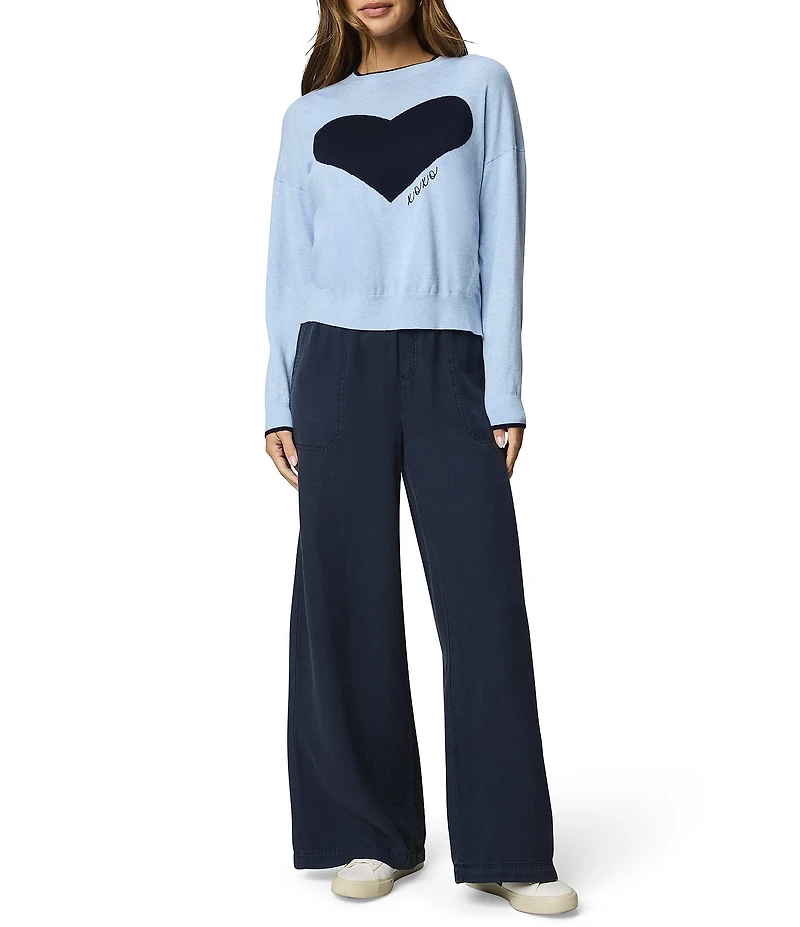 Splendid Adele Linen Blend Palazzo Wide Leg Cropped Pants