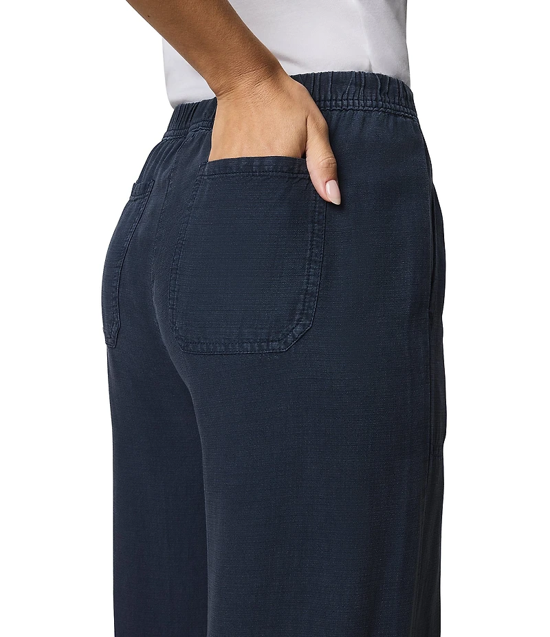 Splendid Adele Linen Blend Palazzo Wide Leg Cropped Pants