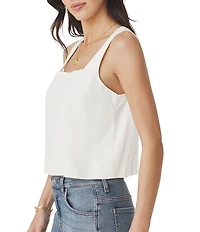 Splendid Adele Linen Blend Square Neck Sleeveless Tank