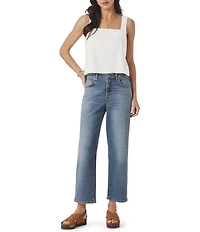 Splendid Adele Linen Blend Square Neck Sleeveless Tank