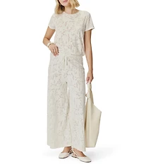 Splendid Air Burnout Knit Crew Neck Short Sleeve Tee