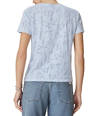 Splendid Air Burnout Knit Crew Neck Short Sleeve Tee