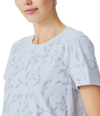 Splendid Air Burnout Knit Crew Neck Short Sleeve Tee