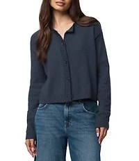 Splendid Amber Knit Round Neck Long Sleeve Cropped Cardigan