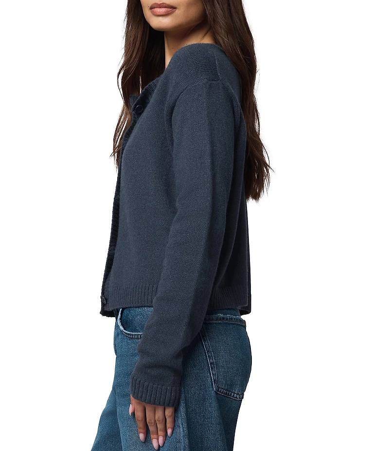 Splendid Amber Knit Round Neck Long Sleeve Cropped Cardigan