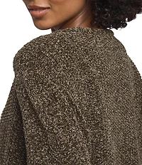 Splendid Andrea Knit Round Neck Long Sleeve Cropped Cardigan