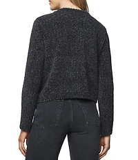 Splendid Andrea Knit Round Neck Long Sleeve Cropped Cardigan