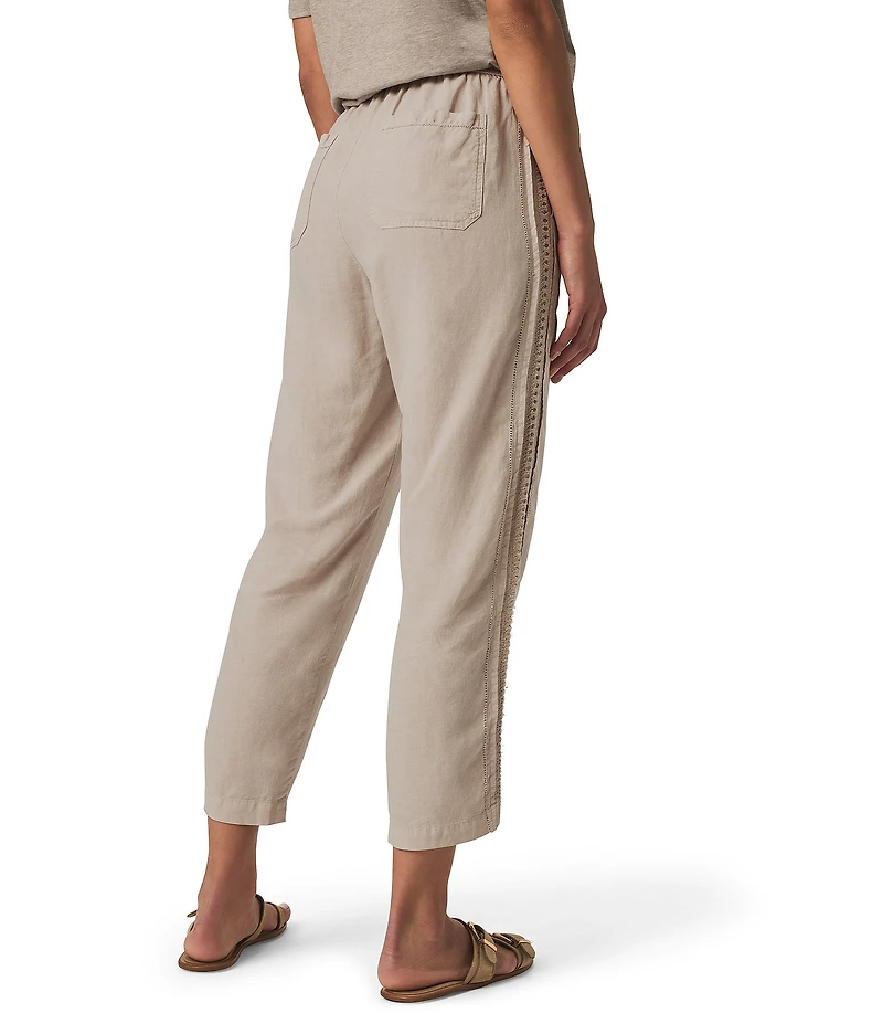 Splendid Angie Crochet Knit Mid Rise Lounge Ankle Pants