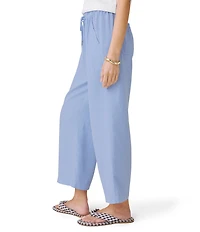 Splendid Angie Linen Blend Cropped Wide Leg Pants