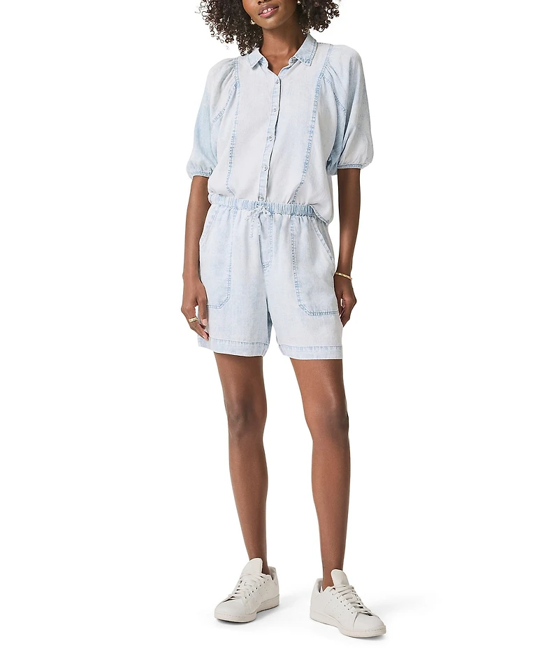 Splendid Angie Indigo Drawstring Shorts