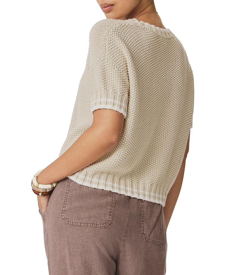 Splendid Annmarie Round Neck Short Sleeve Sweater