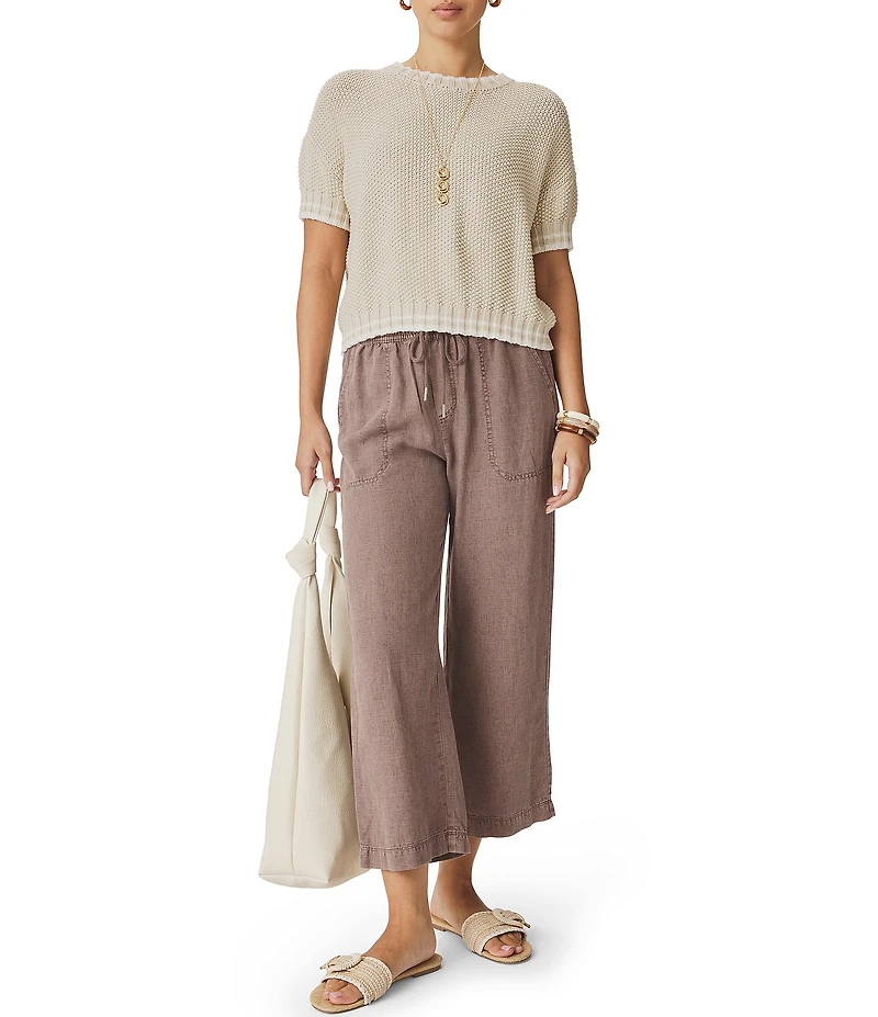 Splendid Annmarie Round Neck Short Sleeve Sweater