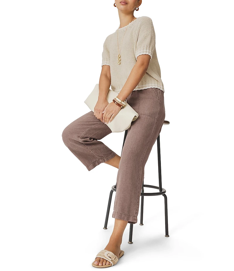Splendid Annmarie Round Neck Short Sleeve Sweater
