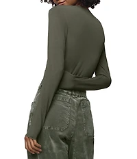 Splendid Bamboo Crew Neck Long Sleeve Tee Shirt