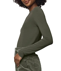 Splendid Bamboo Crew Neck Long Sleeve Tee Shirt