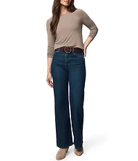 Splendid Bamboo Crew Neck Long Sleeve Tee Shirt