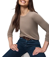 Splendid Bamboo Crew Neck Long Sleeve Tee Shirt
