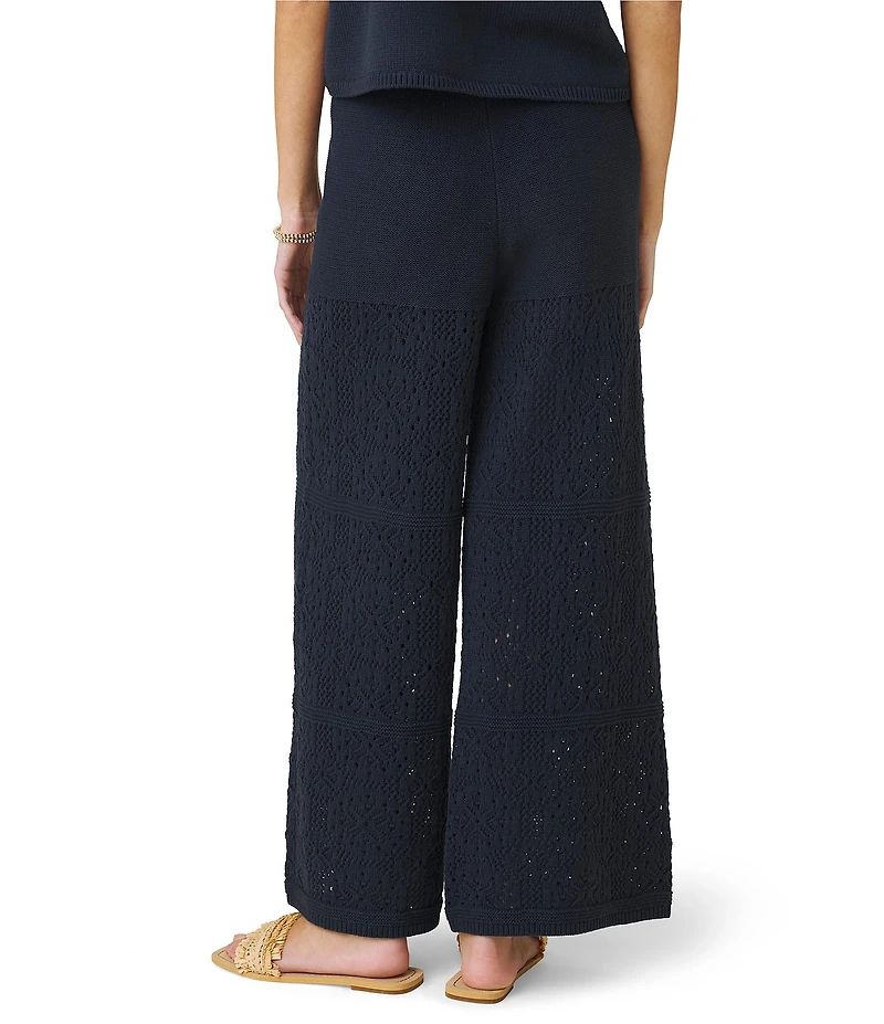 Splendid Beckham Crochet Drawstring Relaxed Wide Leg Pants