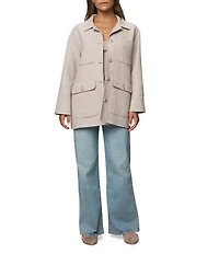 Splendid Beth Wool Blend Collared Long Sleeve Jacket