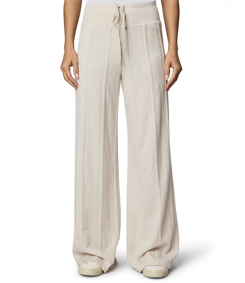 Splendid Cable Knit Lounge Wide Leg Coordinating Pants