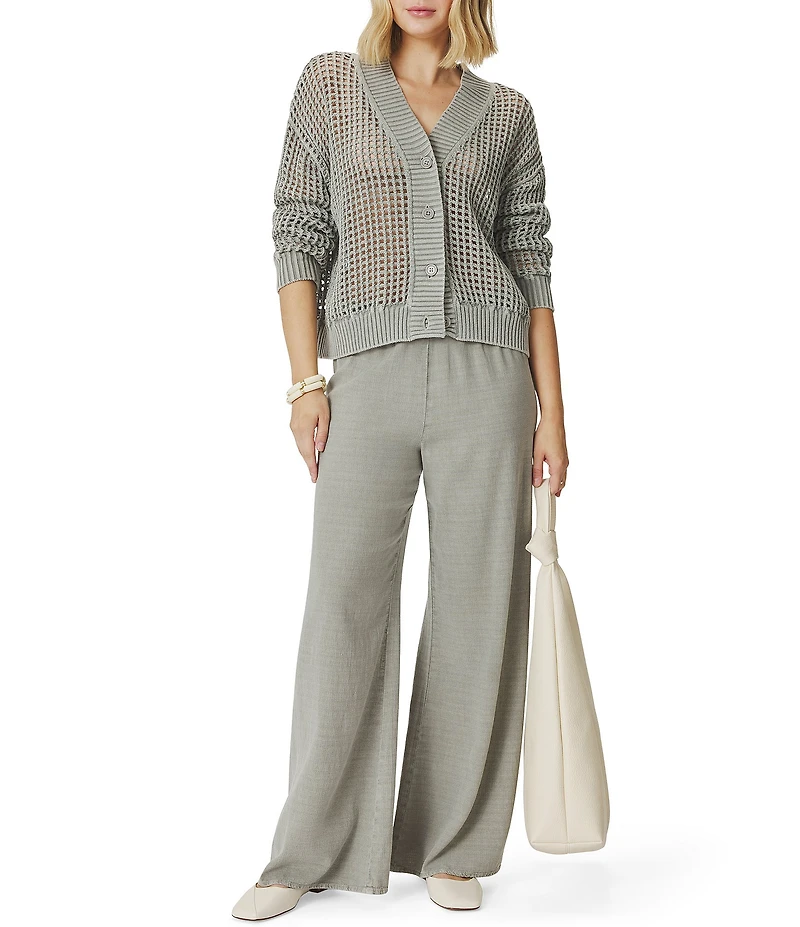 Splendid Camellia V-Neck Long Sleeve Cardigan