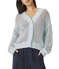 Splendid Camellia V-Neck Long Sleeve Cardigan