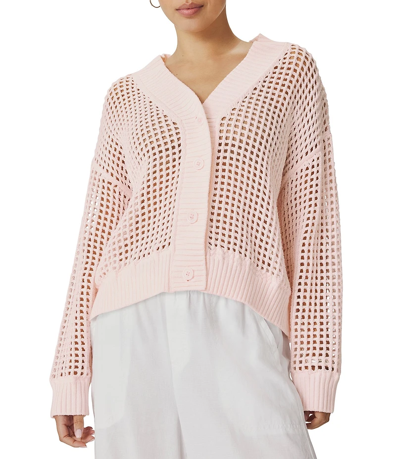 Splendid Camellia V-Neck Long Sleeve Cardigan