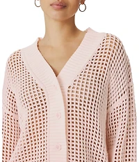 Splendid Camellia V-Neck Long Sleeve Cardigan