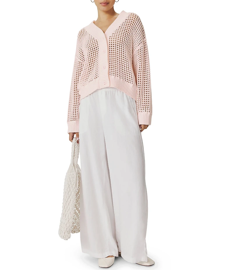 Splendid Camellia V-Neck Long Sleeve Cardigan