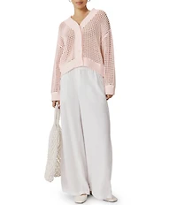 Splendid Camellia V-Neck Long Sleeve Cardigan