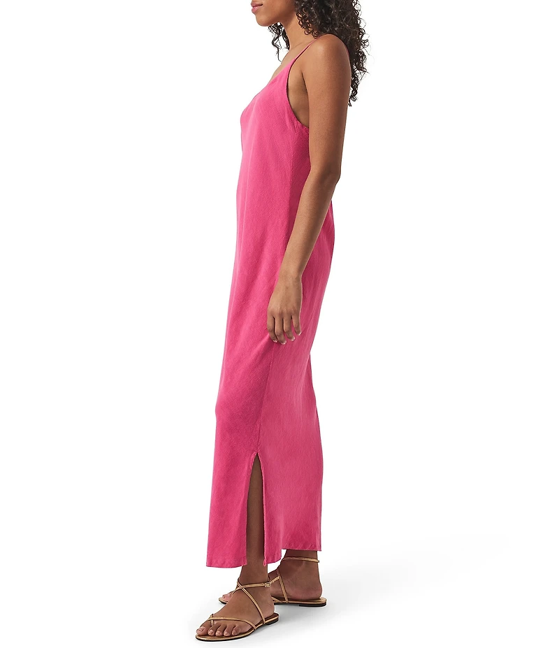 Splendid Capri Linen Blend Scoop Neck Sleeveless Maxi Dress