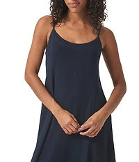 Splendid Capri Linen Blend Scoop Neck Sleeveless Maxi Dress