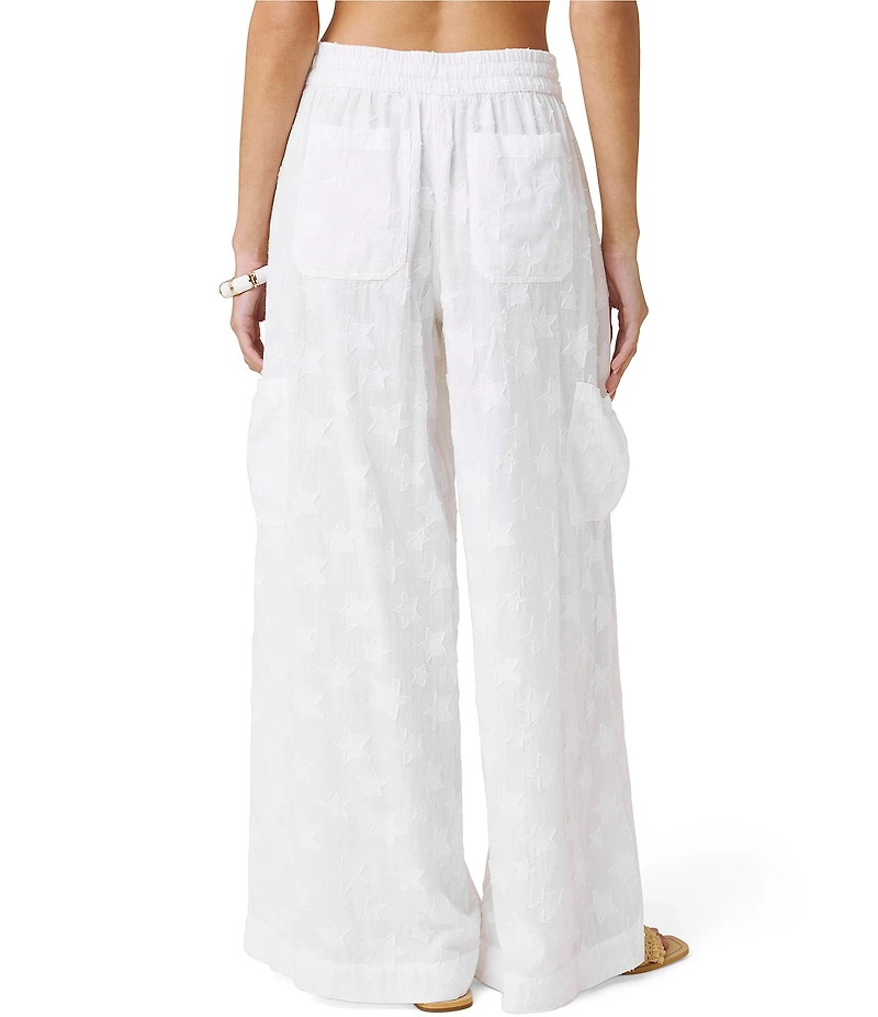 Splendid Caprice Star Drawstring Elastic Waist Wide Leg Pants